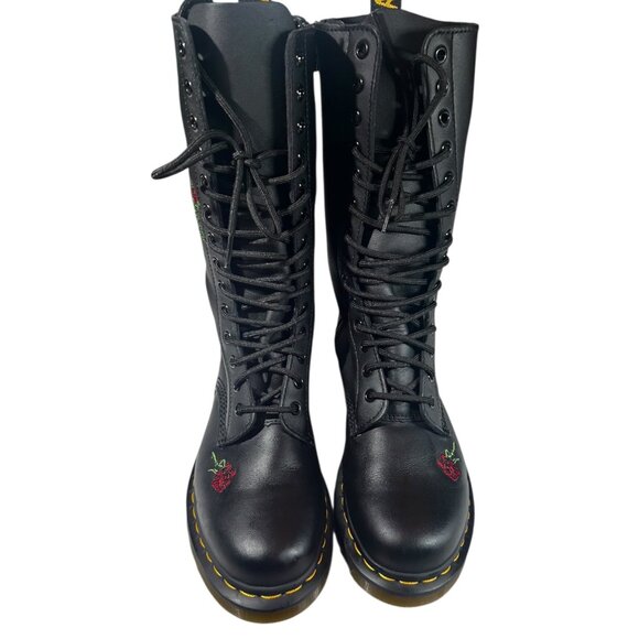 Dr. Martens 1914 Vonda Rose Appliqué Leather Boots – Women’s 9 | Rare & Sold Out - Picture 6 of 8